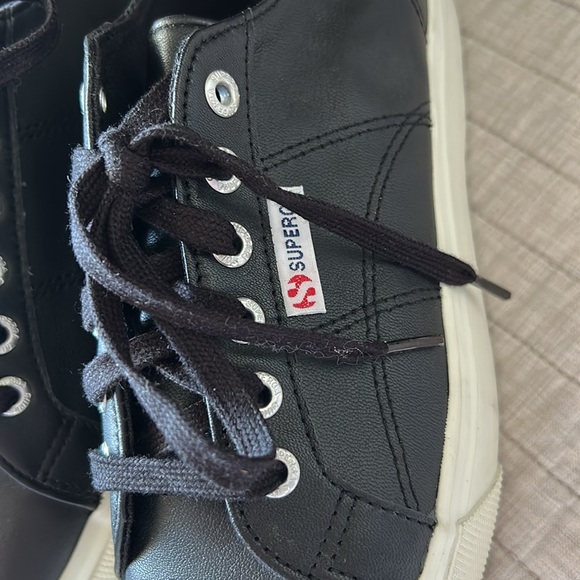 Superga 2790 Nappa matte black platform fashion sneakers 9 women’s - Picture 7 of 13